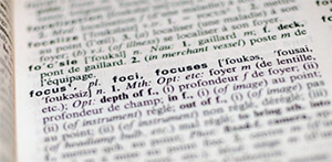 A dictionary page with the word &lsquo;focus&rsquo;.