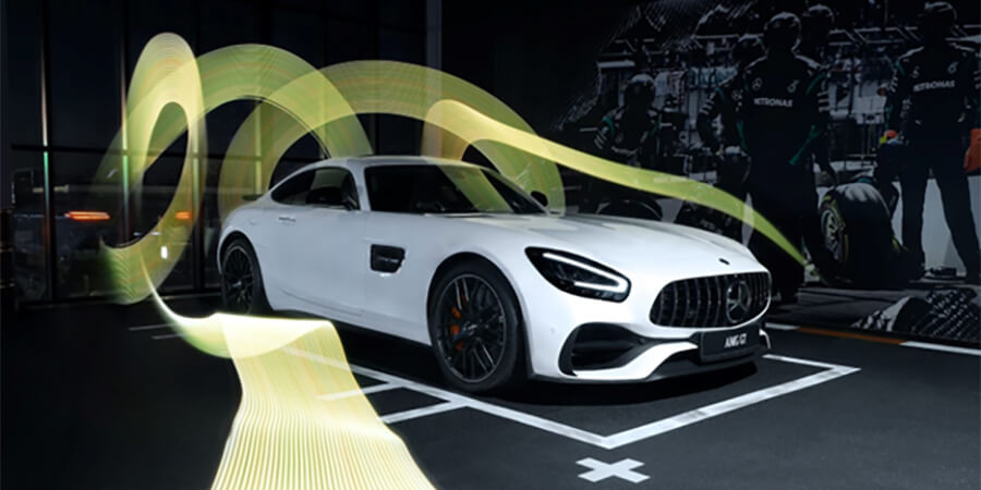 Mercedes sports car.