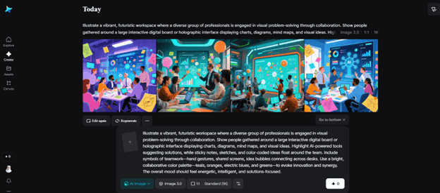 Finalising the creative process.