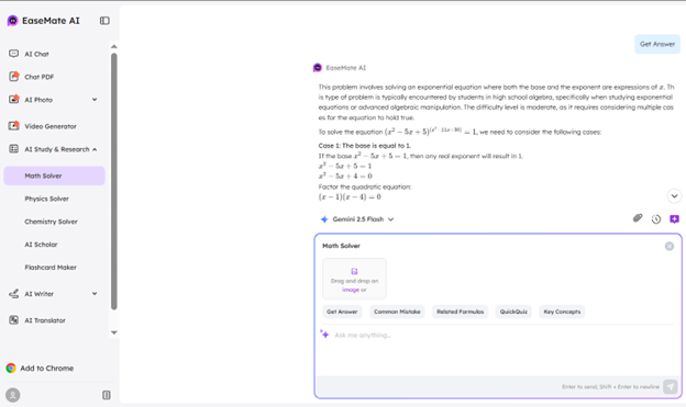 Screenshot of EaseMate AI's solution.