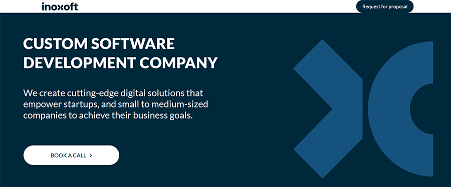 Inoxoft website capture.